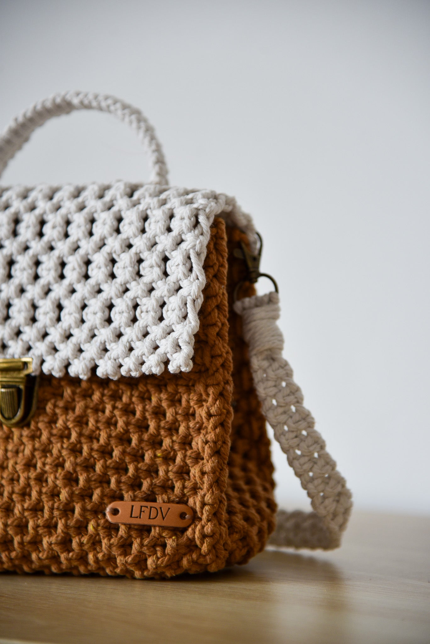 Sac "LEA" BI-COLOR marron