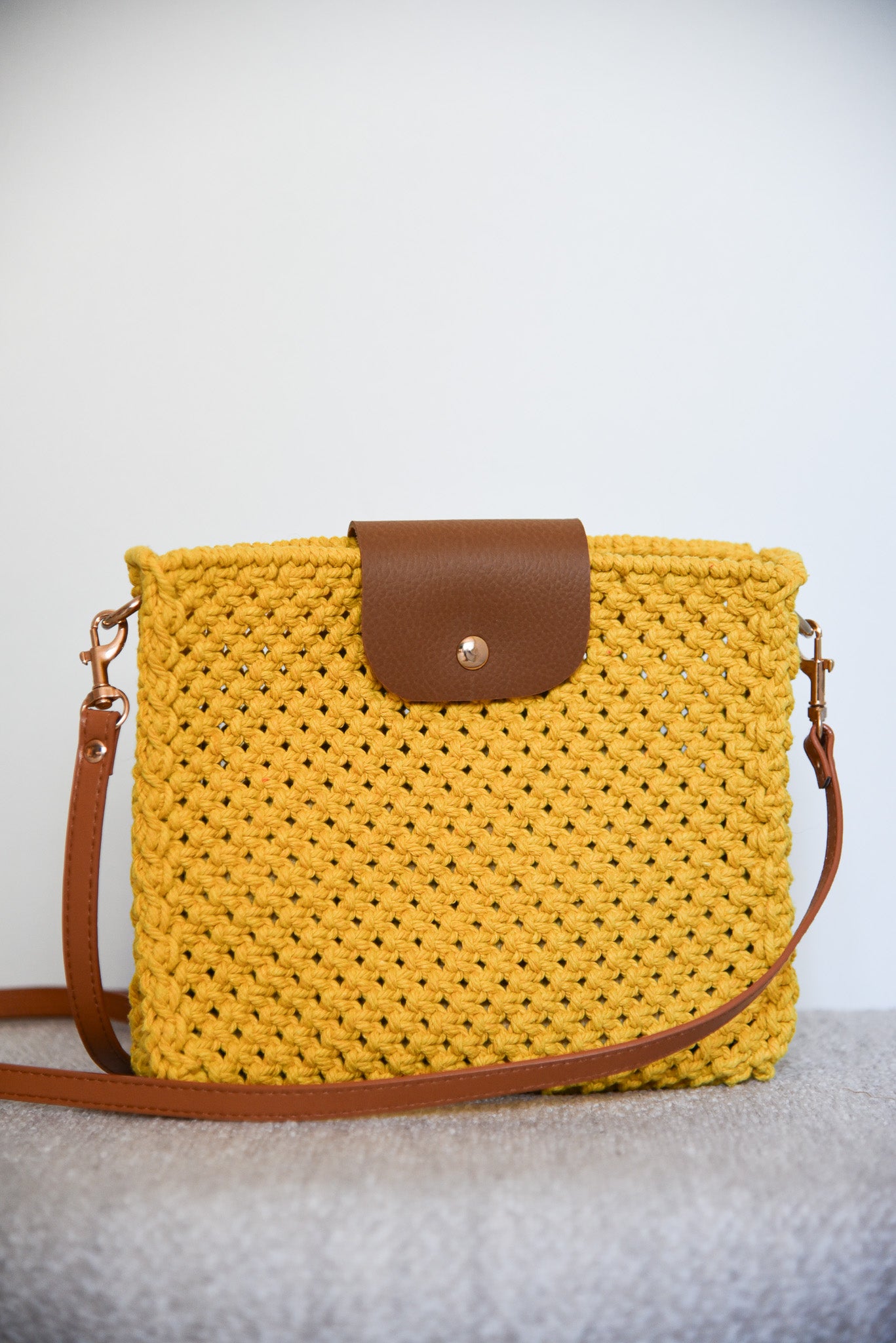 Sac " SUZY " jaune moutarde