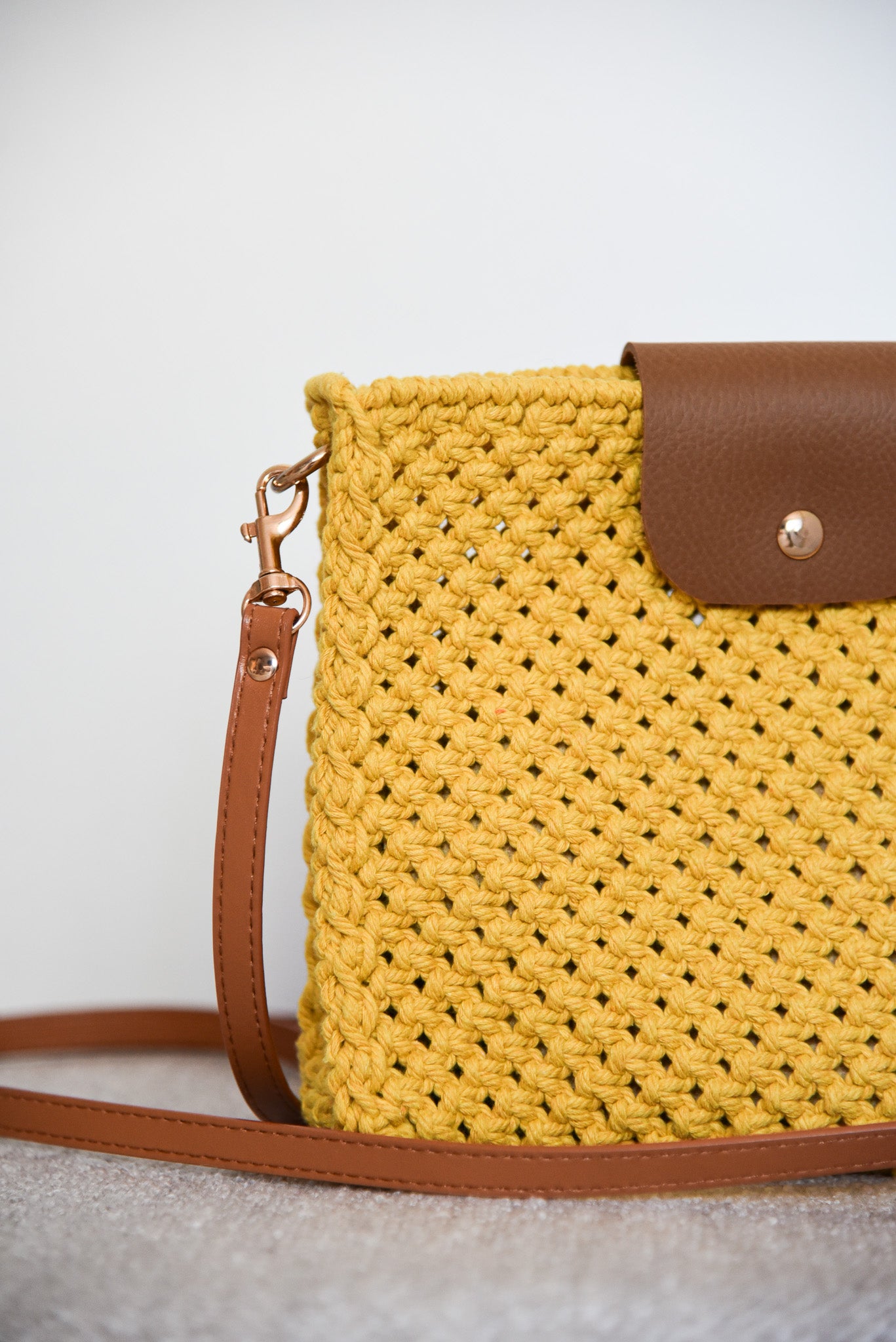 Sac " SUZY " jaune moutarde