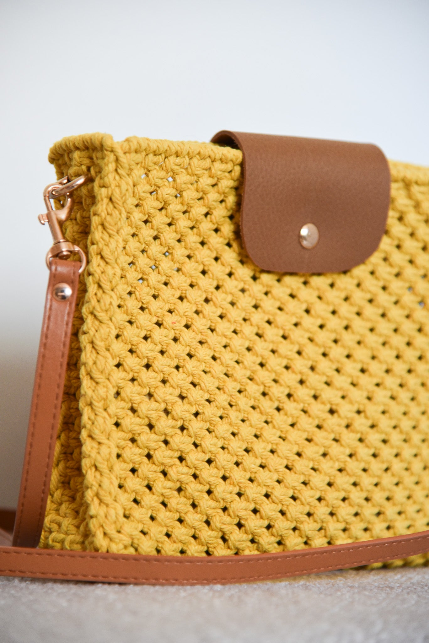 Sac " SUZY " jaune moutarde
