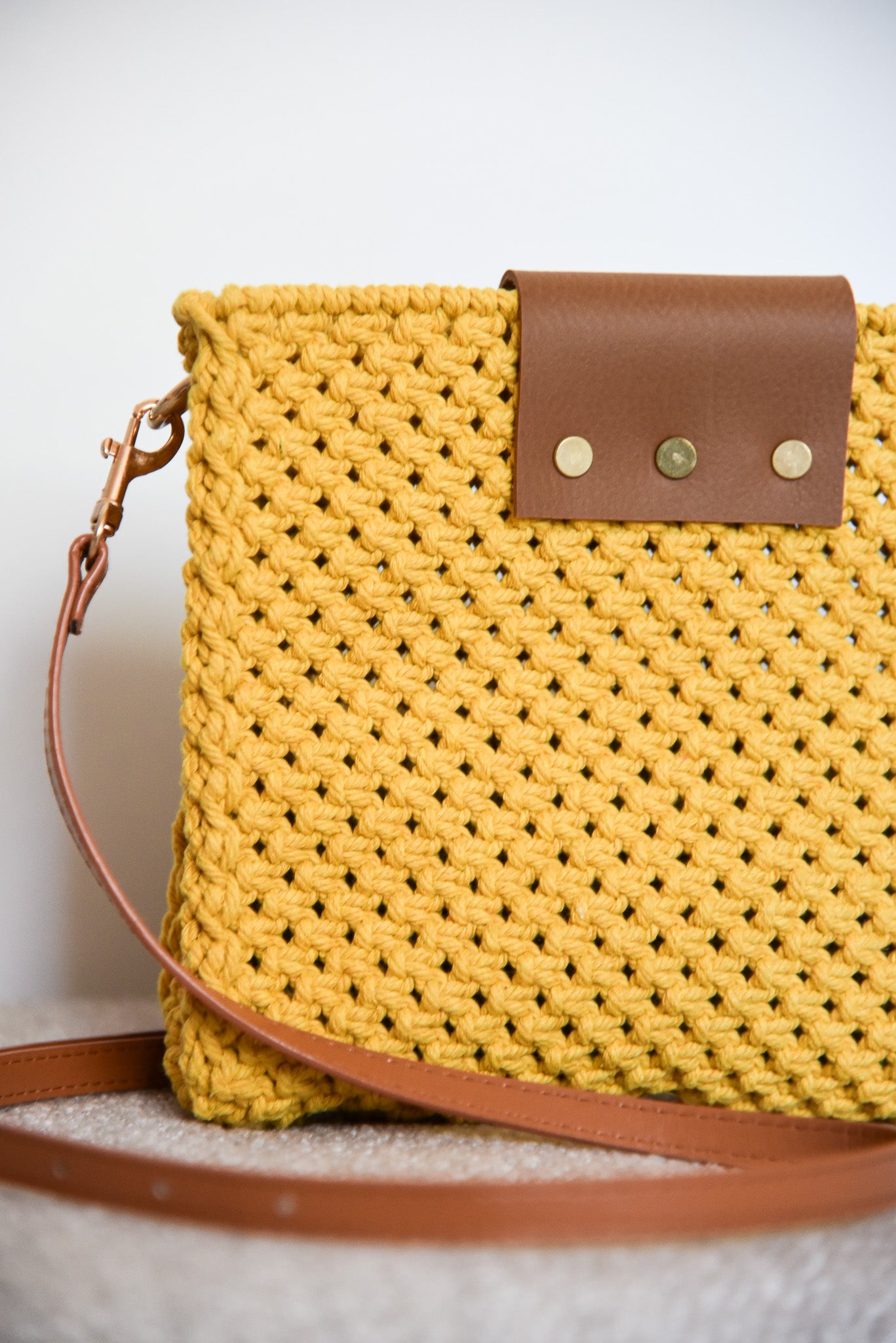Sac " SUZY " jaune moutarde