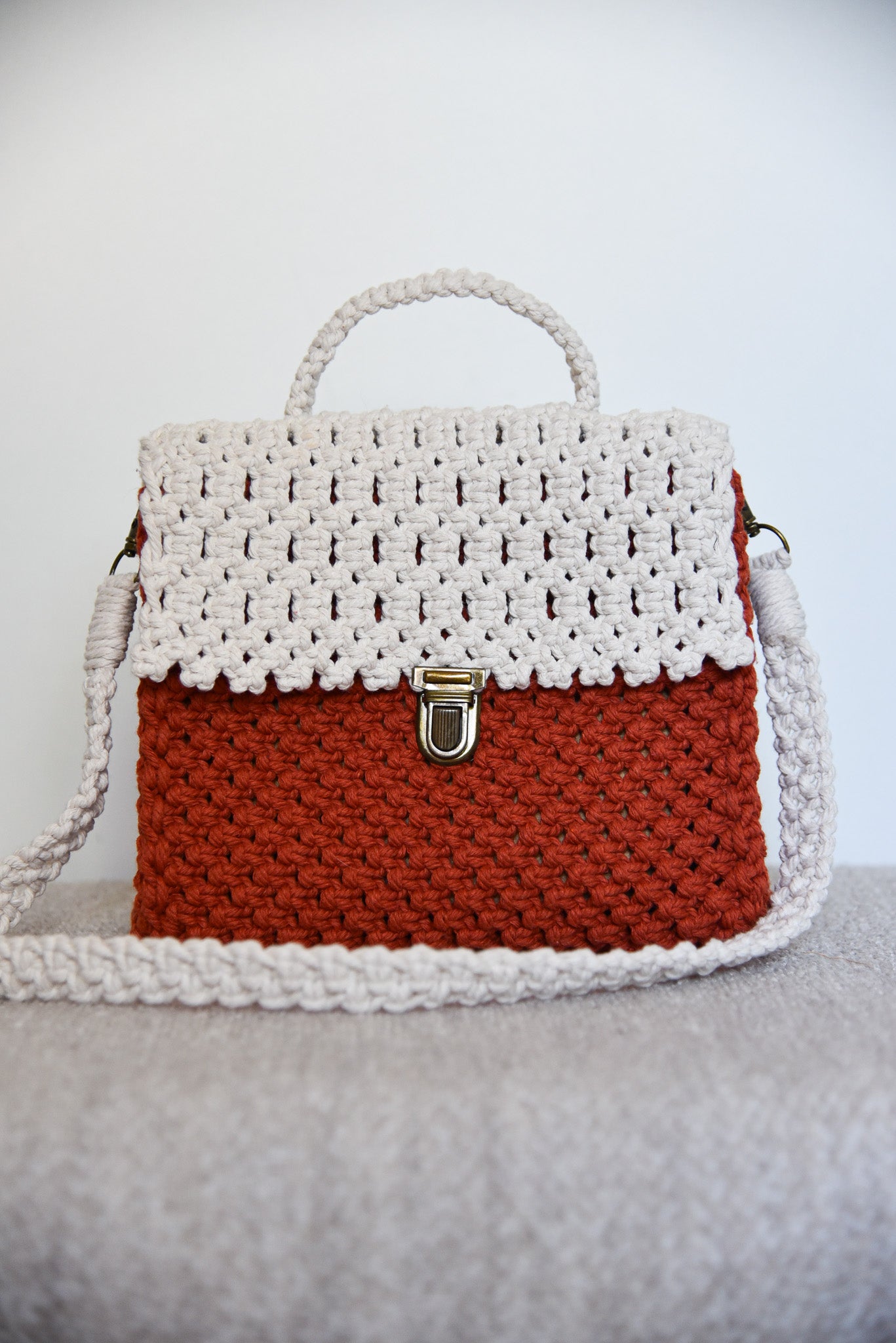 Sac "LEA" BI-COLOR terracotta