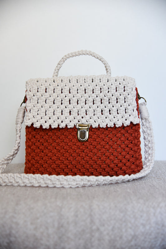 Sac "LEA" BI-COLOR terracotta