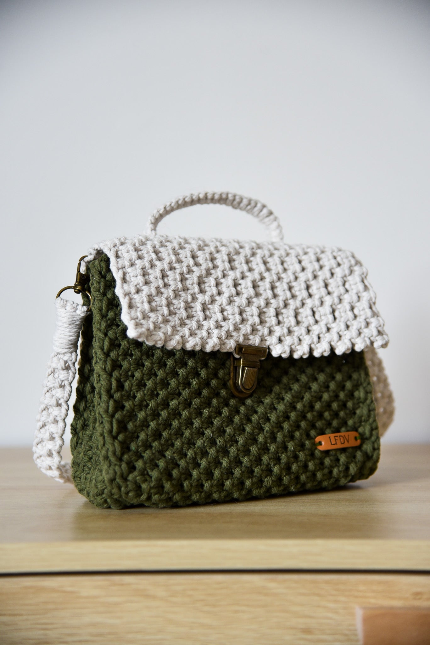 Sac "LEA" BI-COLOR kaki