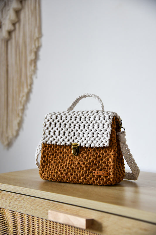 Sac "LEA" BI-COLOR marron