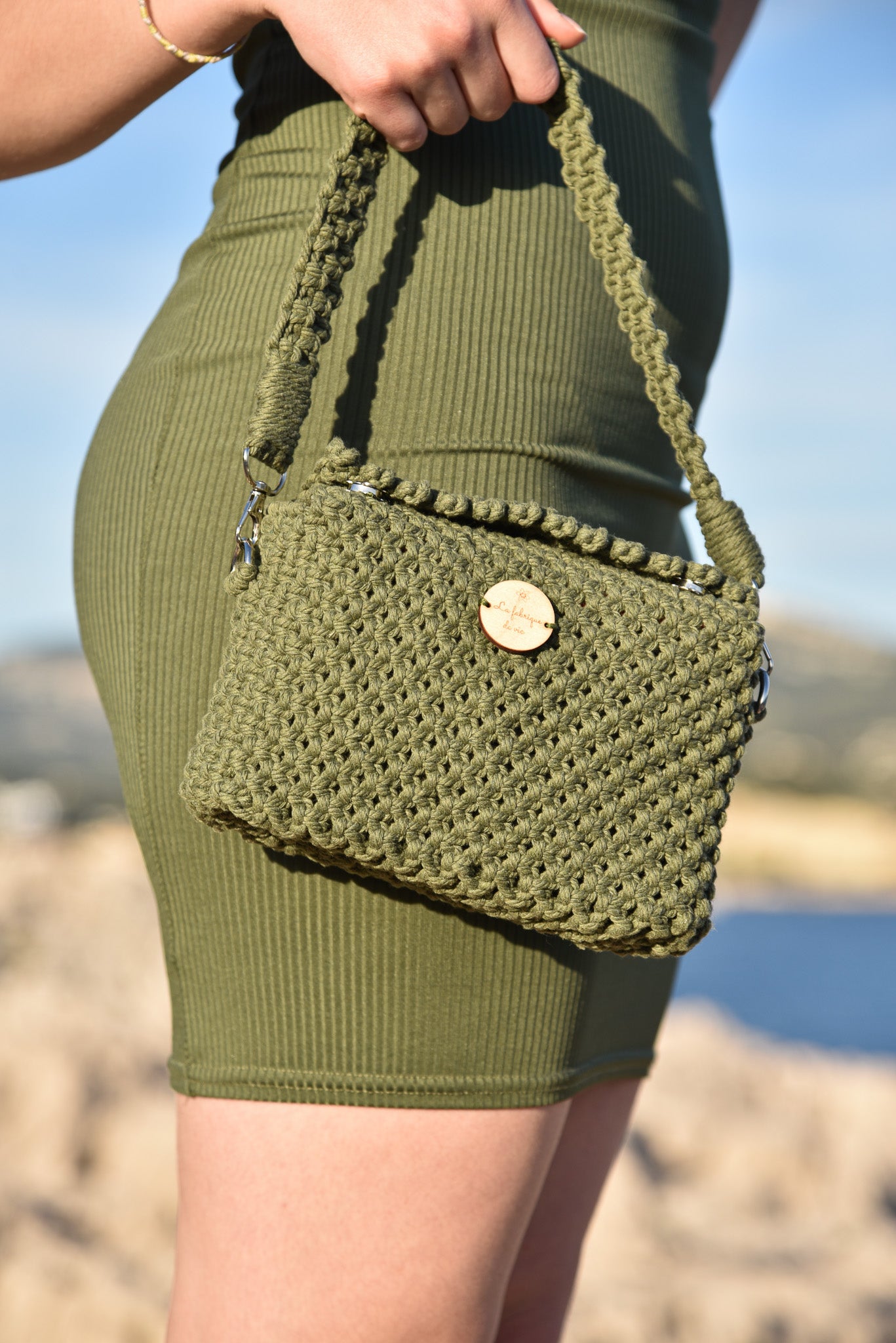 Sac à main kaki