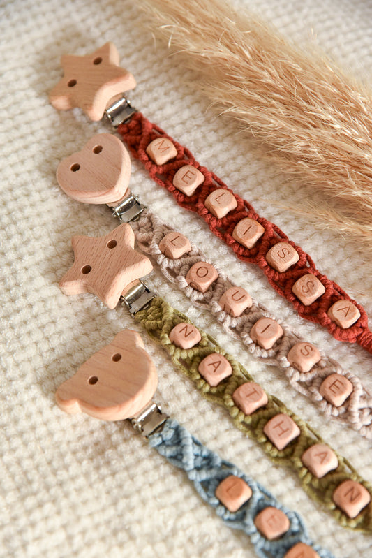 Attache tétine simple personnalisable