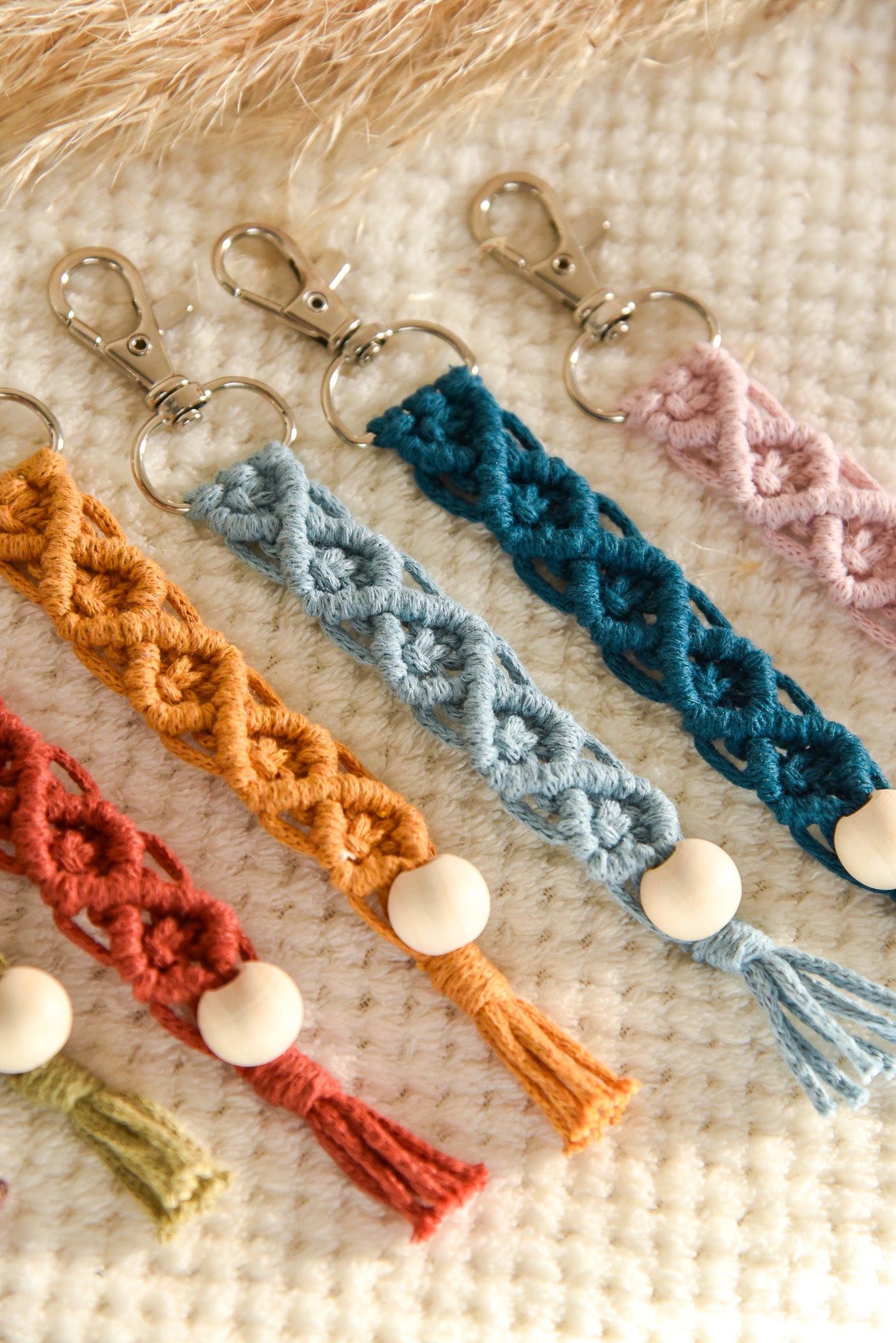 Porte clé macramé simple