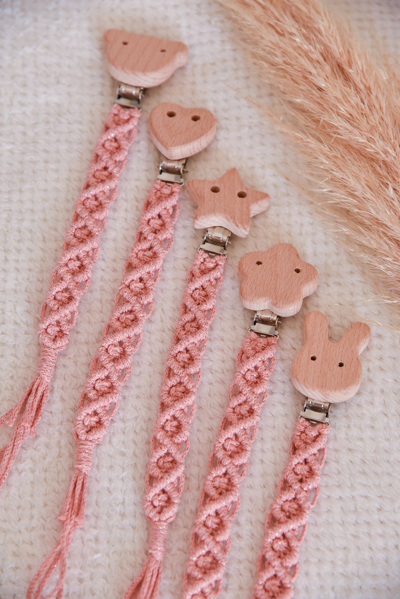 Attache tétine pailletée simple