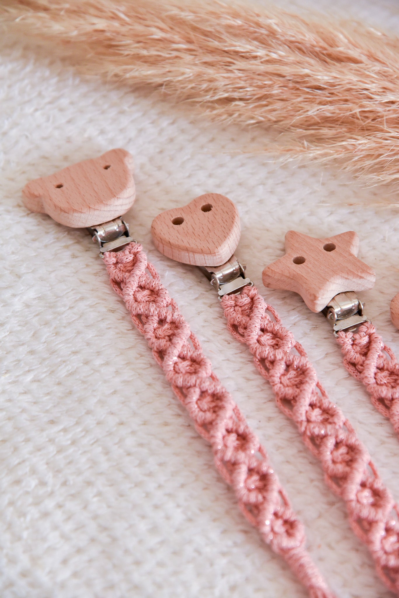 Attache tétine pailletée simple