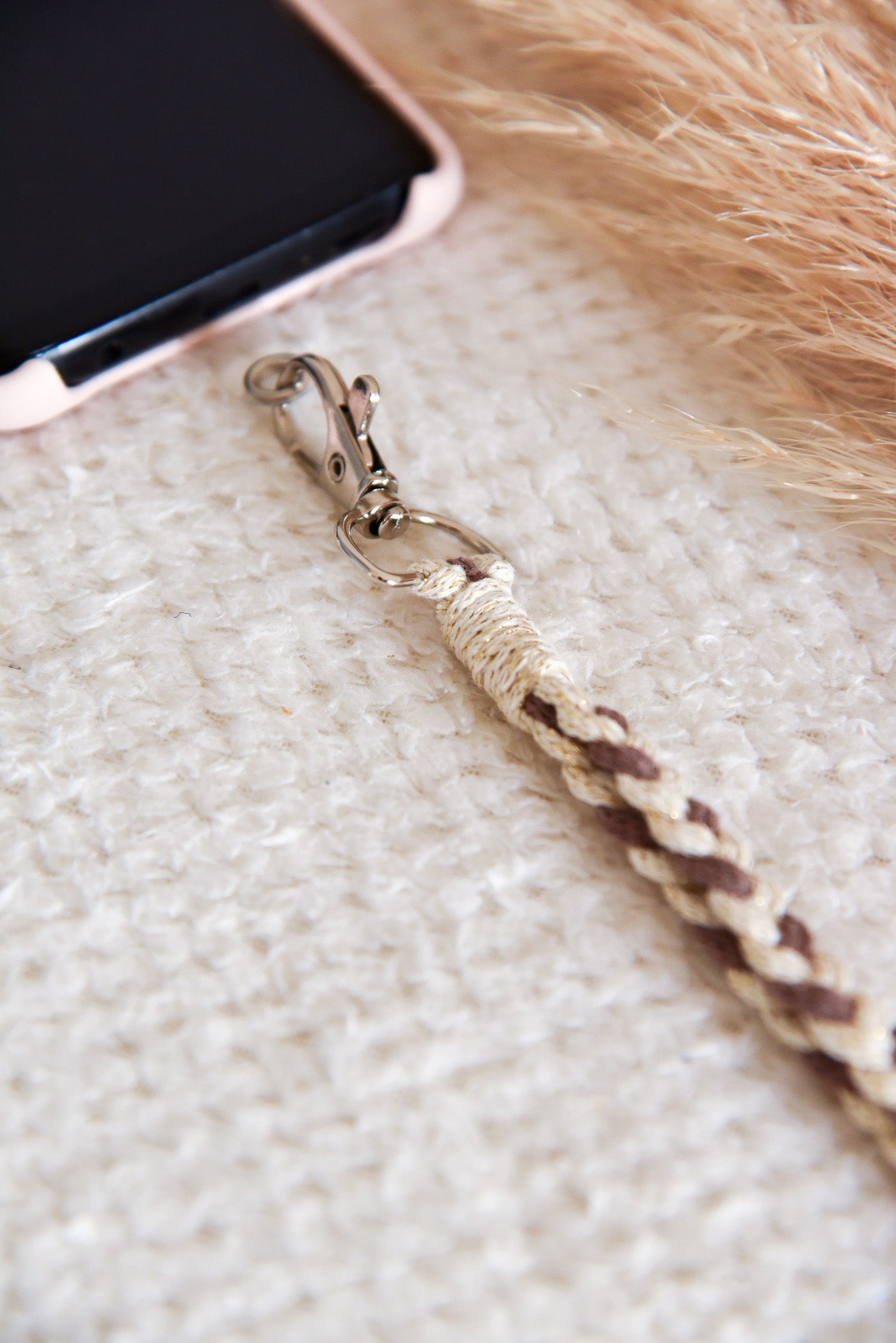 Collier attache téléphone GRAND MODELE bi-color