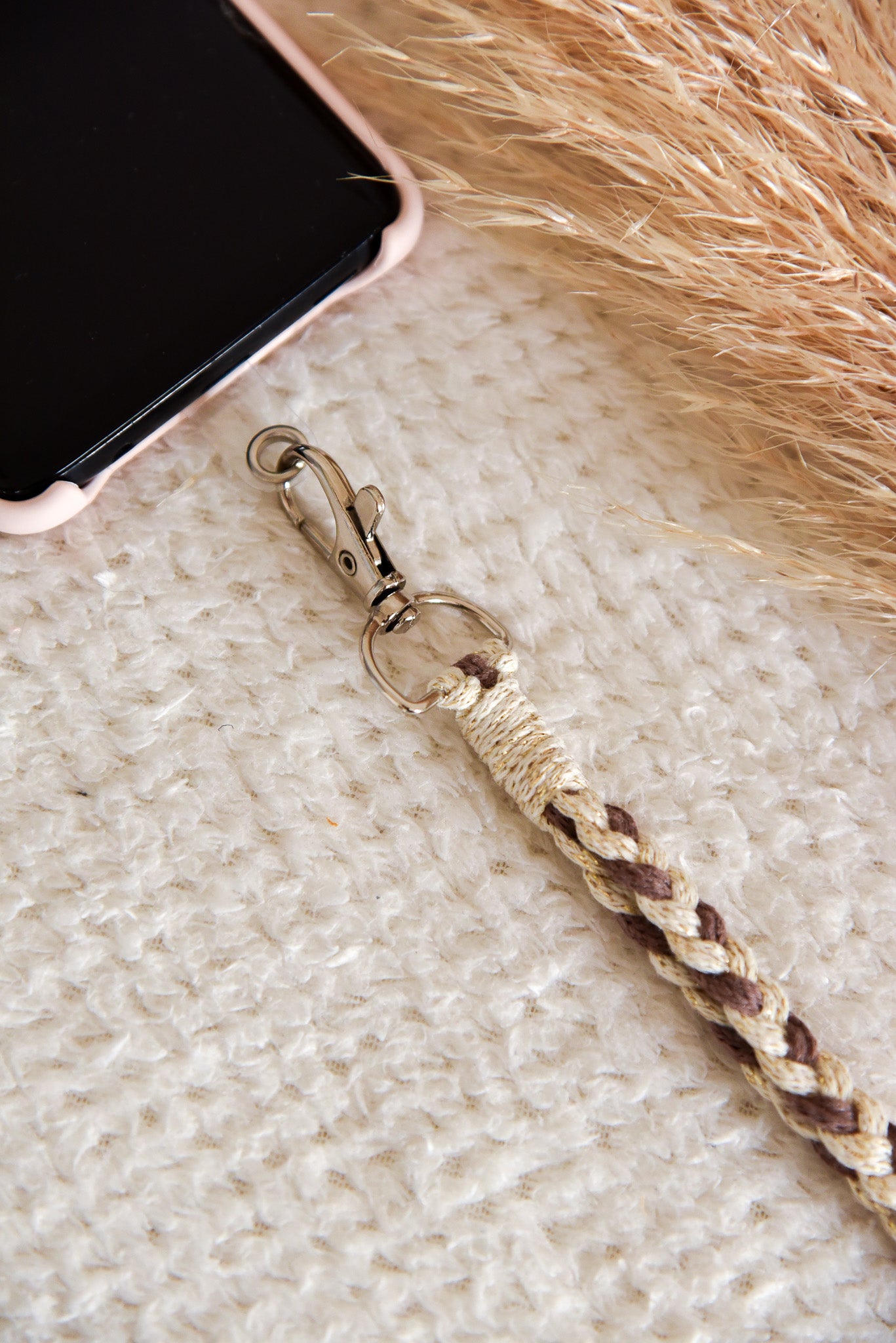 Collier attache téléphone PETIT MODELE bi-color