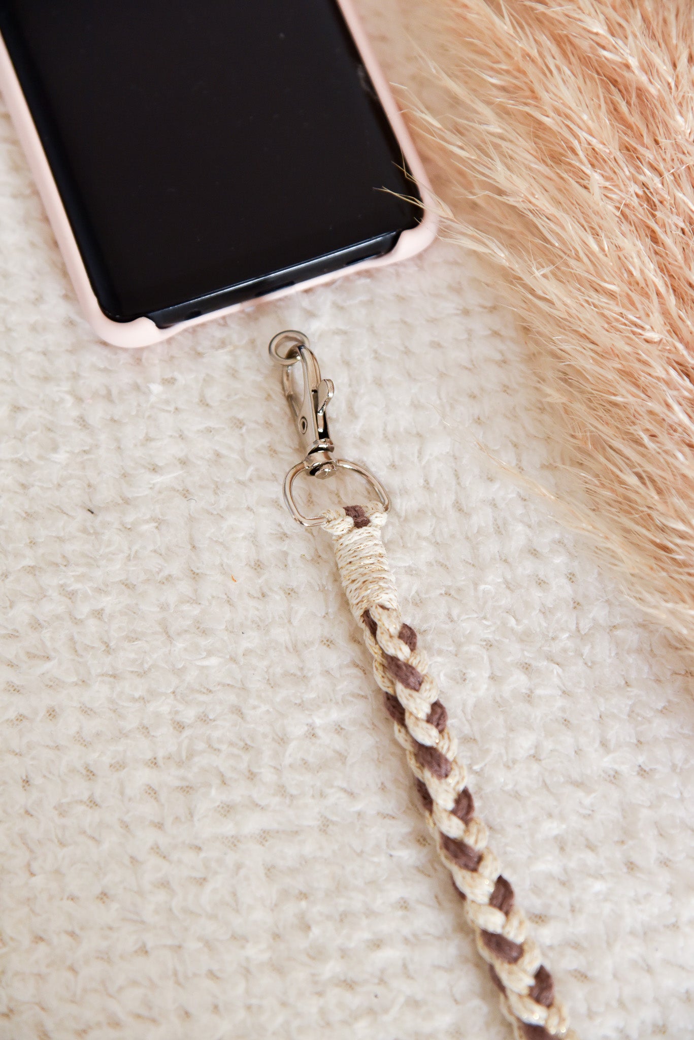 Collier attache téléphone PETIT MODELE bi-color