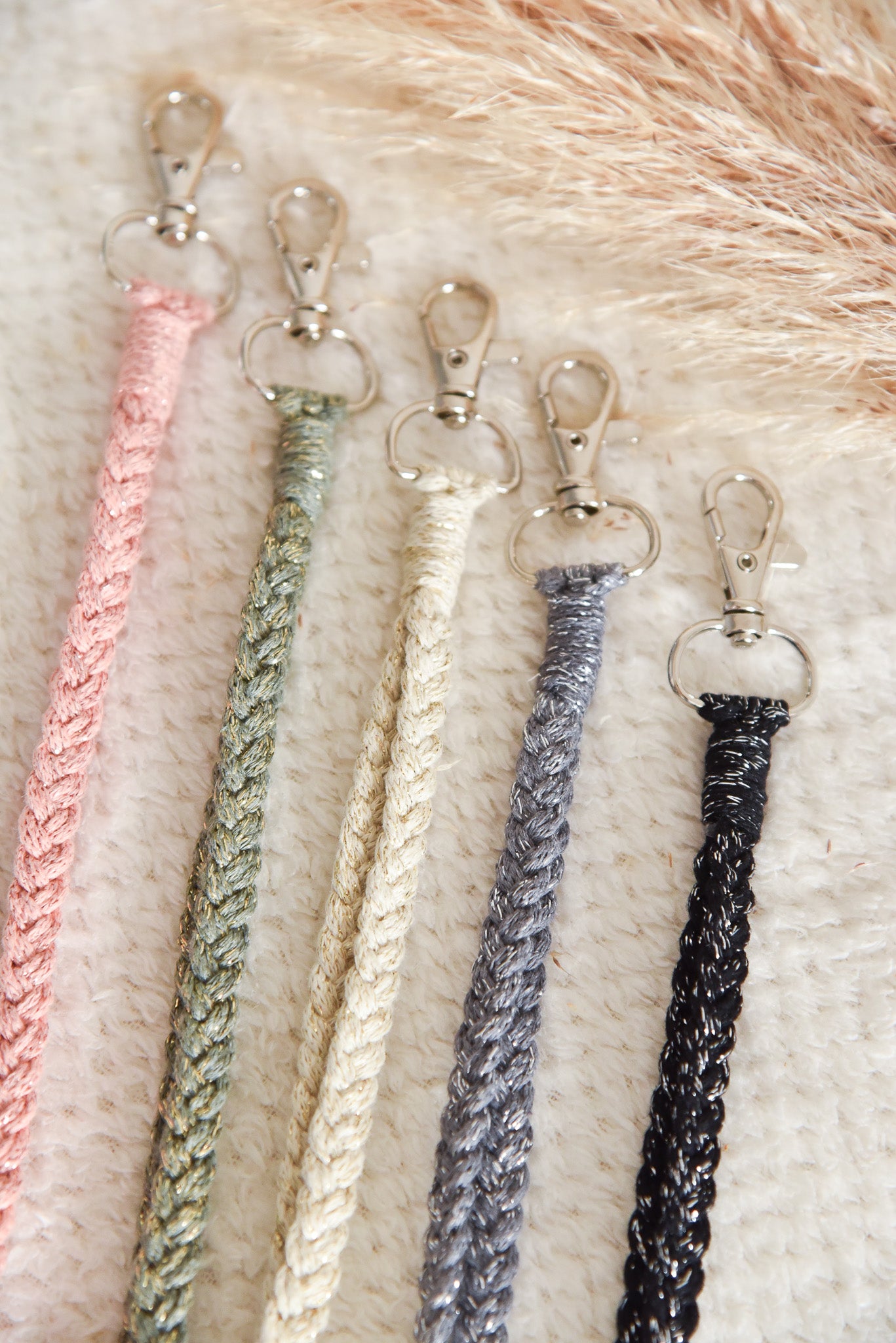 Collier attache téléphone GRAND MODELE simple pailleté