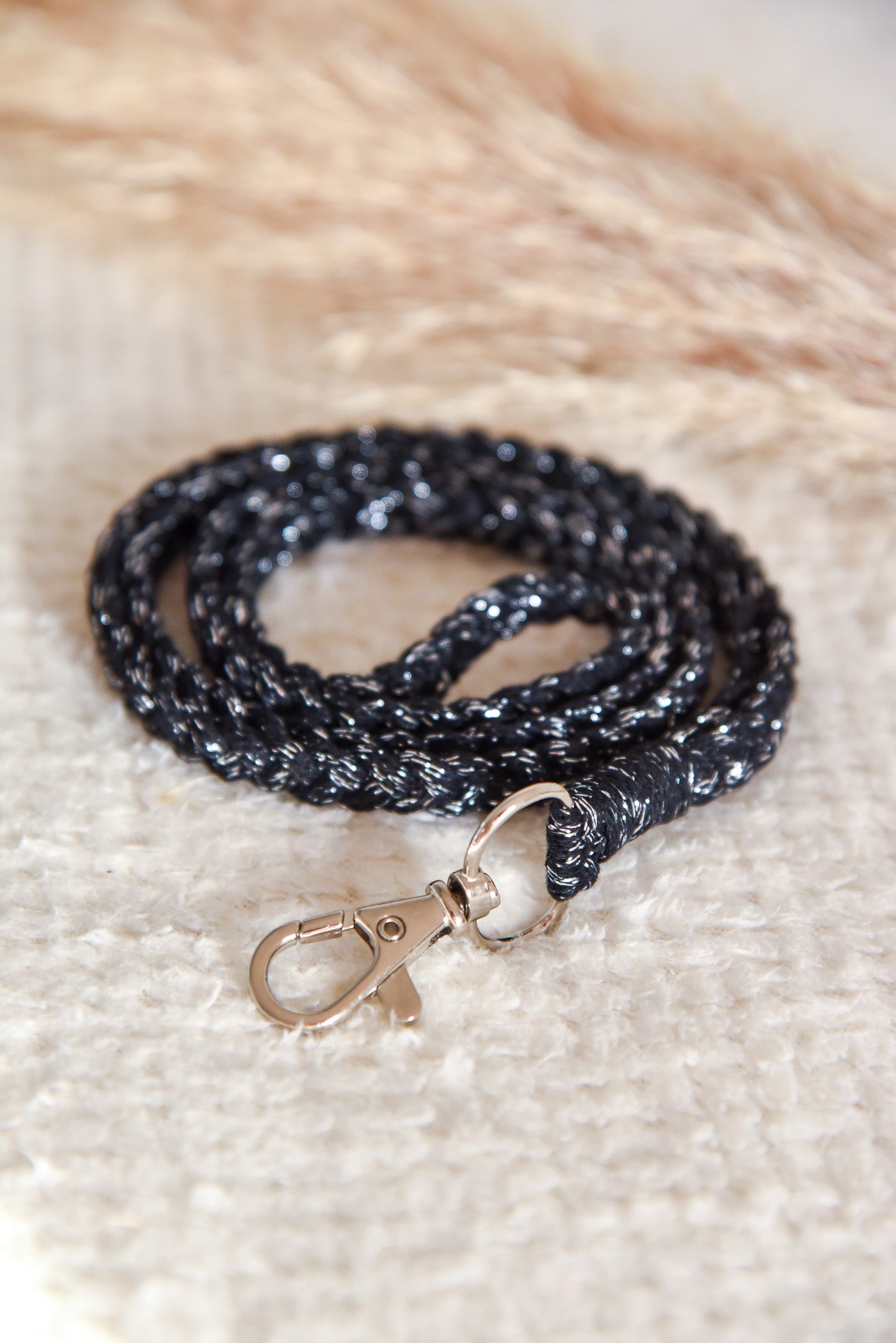 Collier attache téléphone PETIT MODELE simple pailleté