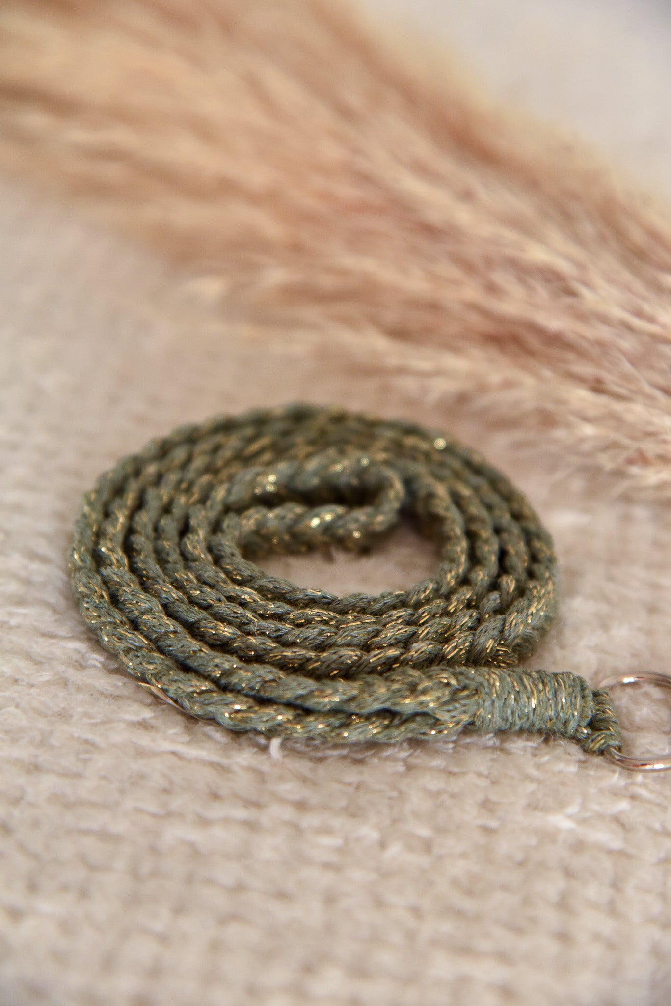 Collier attache téléphone GRAND MODELE simple pailleté