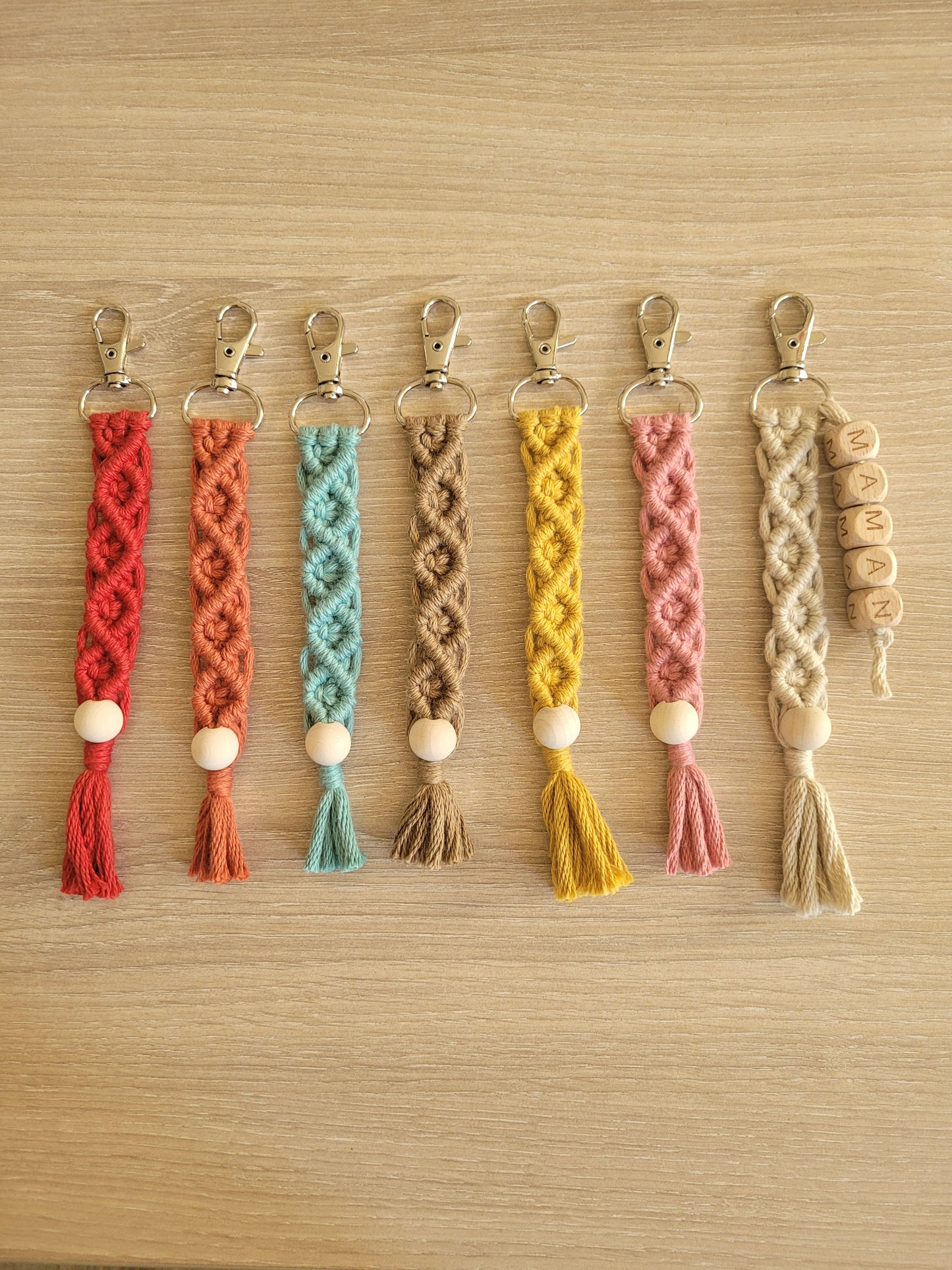 Porte clé macramé personnalisable