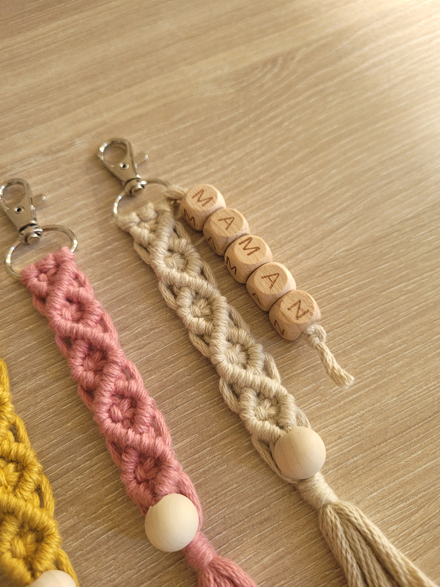 Porte clé macramé personnalisable