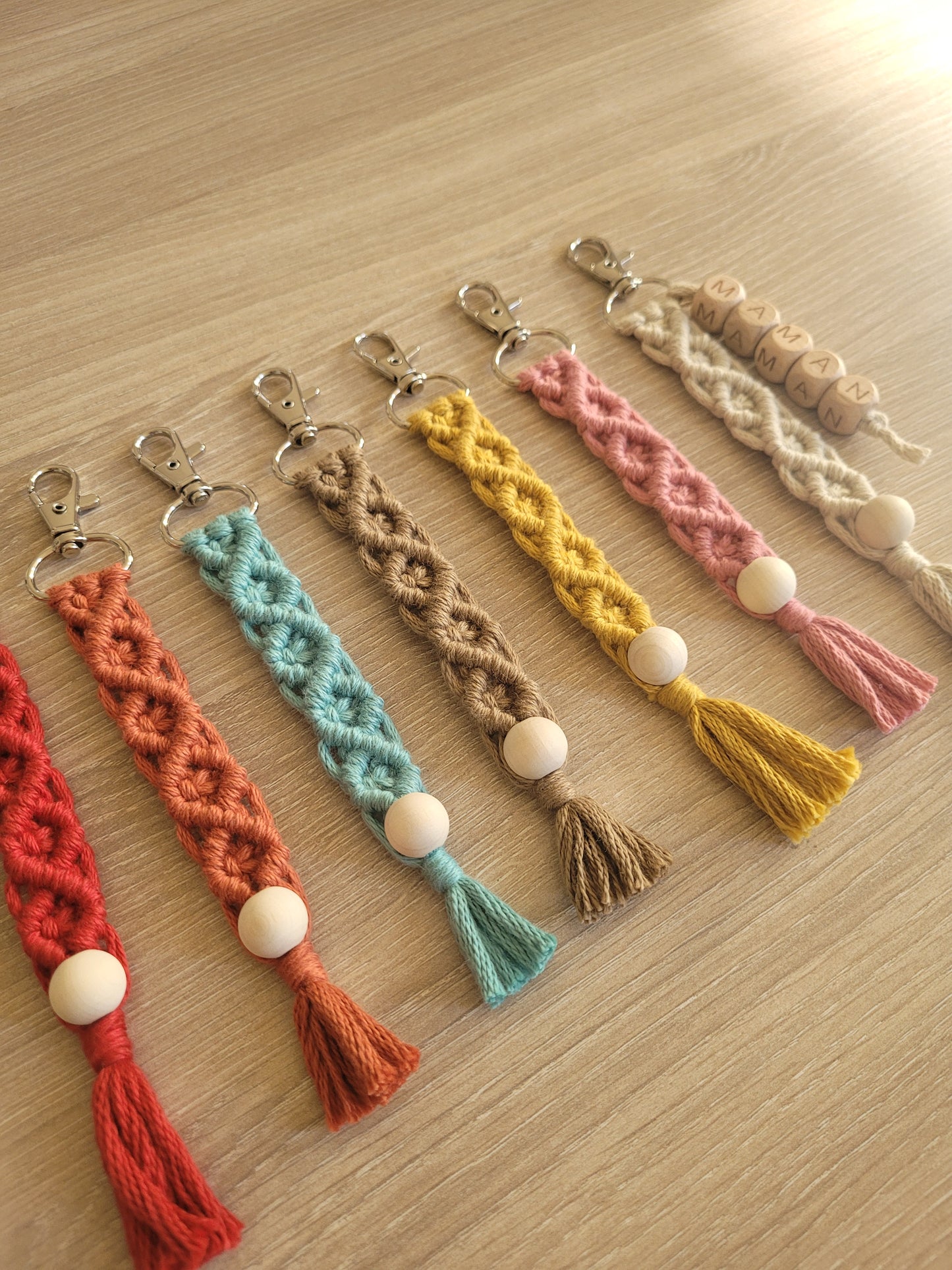 Porte clé macramé personnalisable