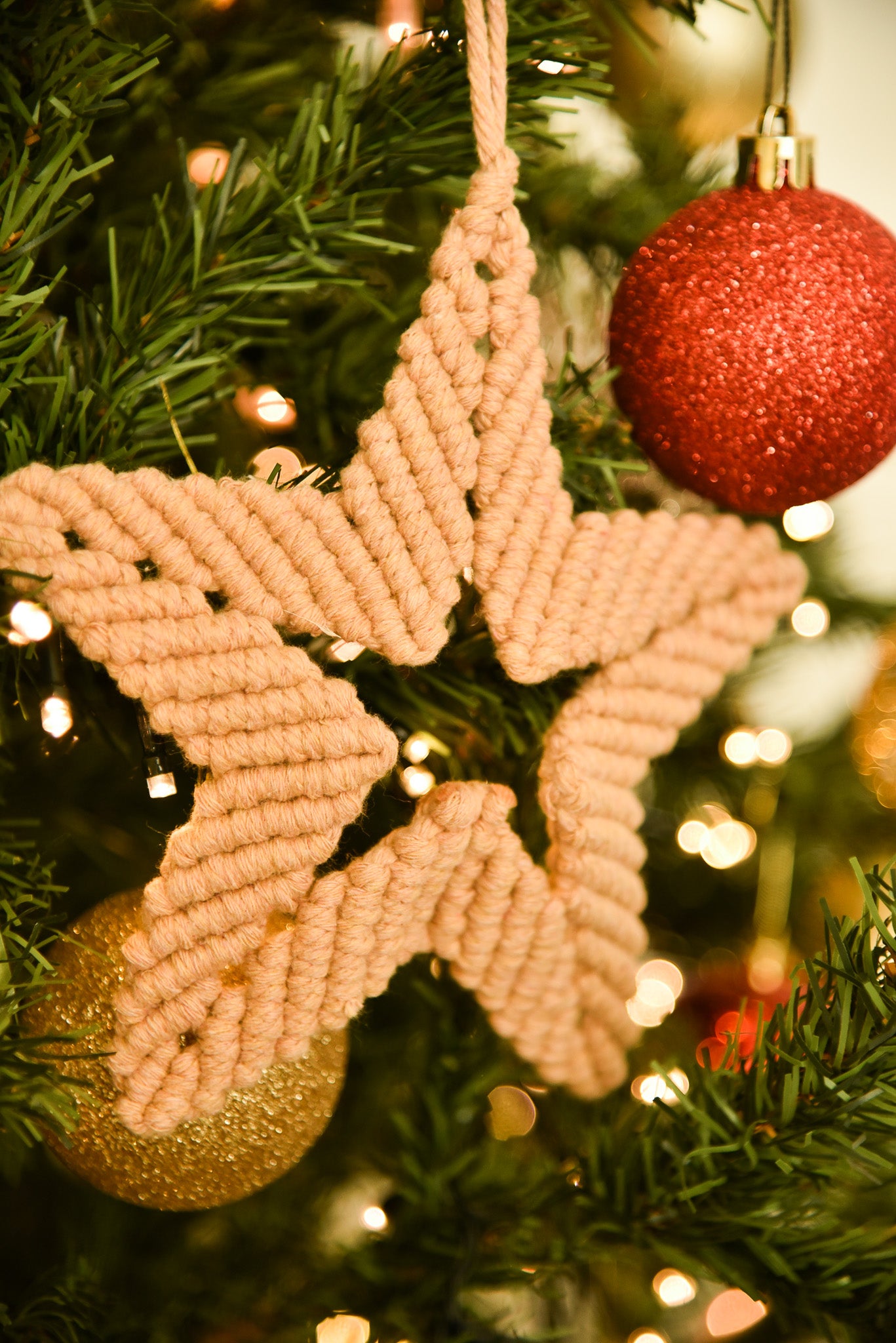 Grande étoile de noël camel